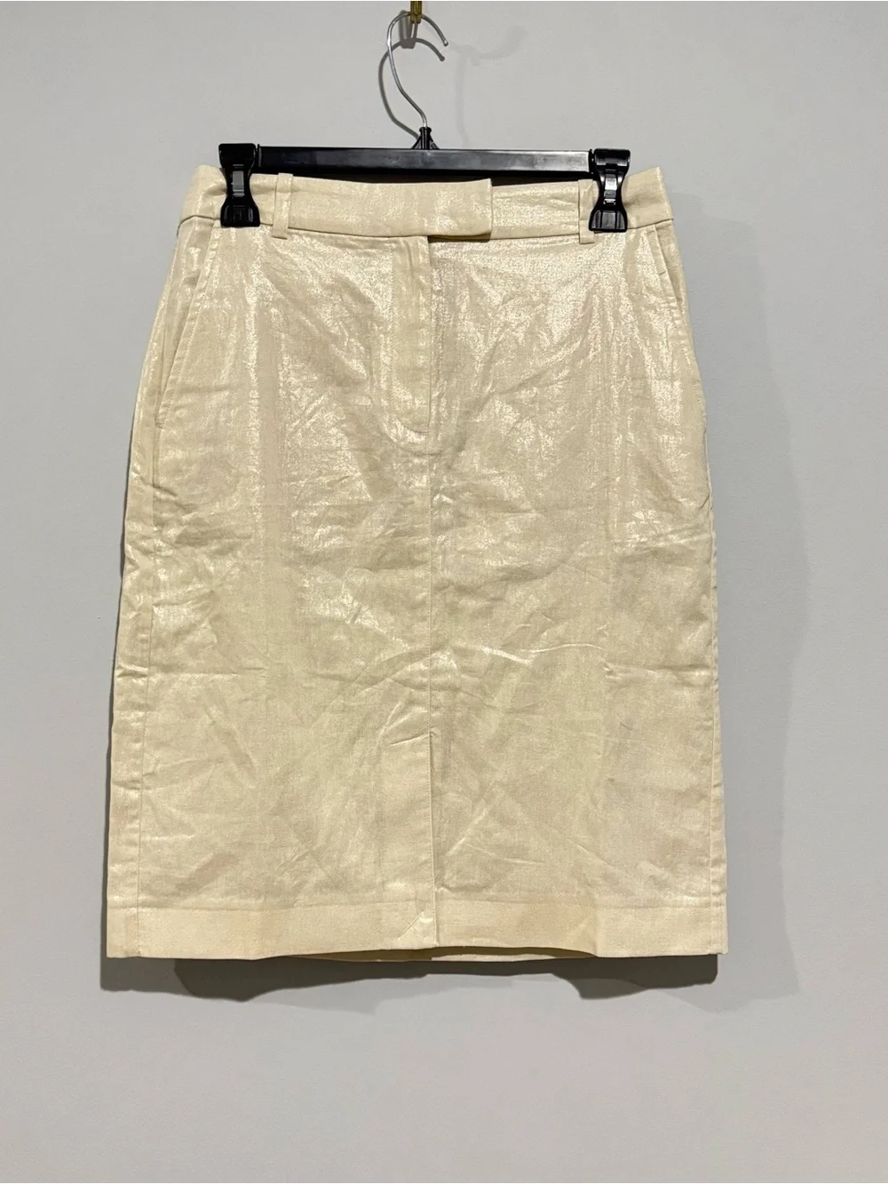 NWT DKNY Cream Linen Midi Pencil Skirt